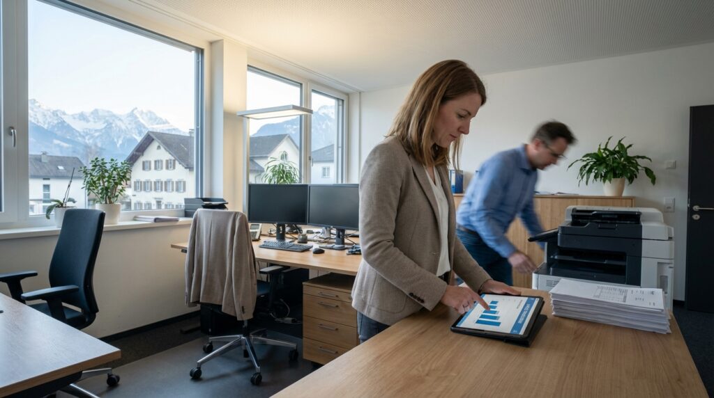 KI Rechnungsverarbeitung in Bludenz – Bildbeschreibung