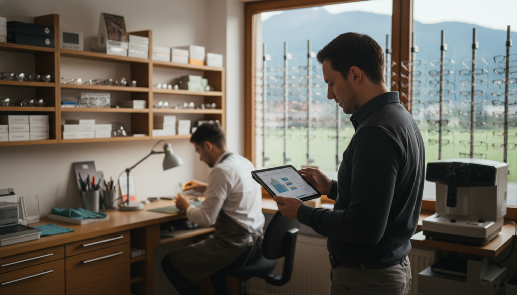 Automatische Monatsreports für Optiker Services