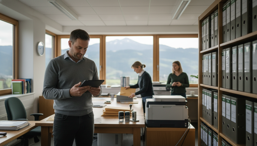 Automatische Lieferantenkommunikation für Notare