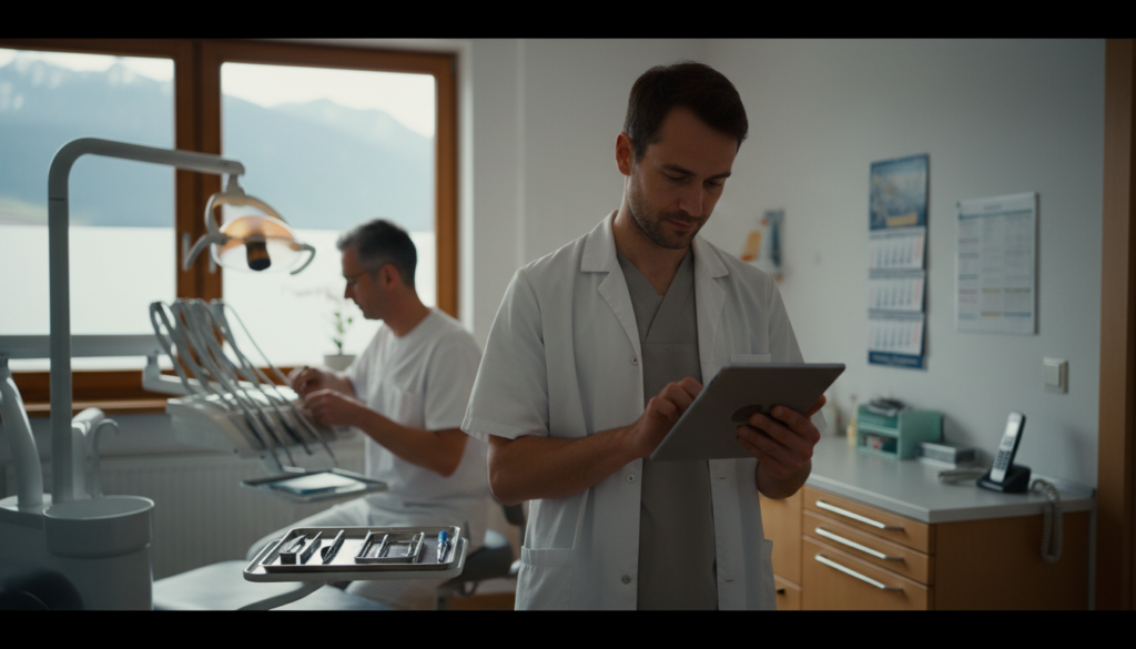 KI Telefonassistent Zahnarzt im Einsatz