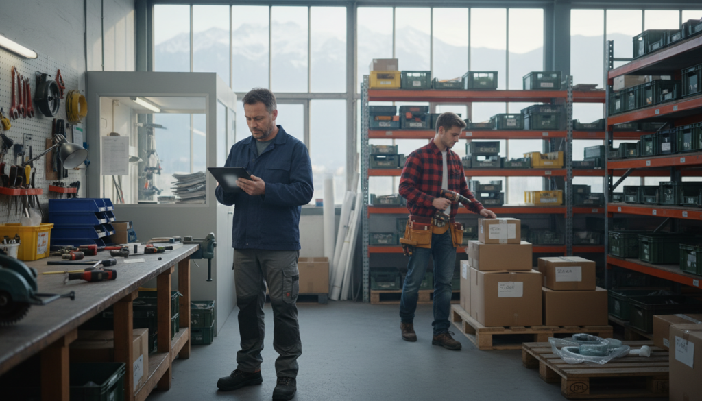Automatische Versandbenachrichtigungen Handwerker in Aktion