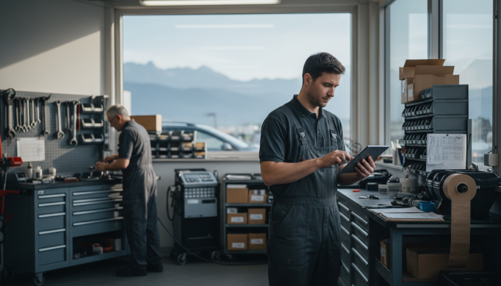 Automatische Versandbenachrichtigungen für unsere Autowerkstatt