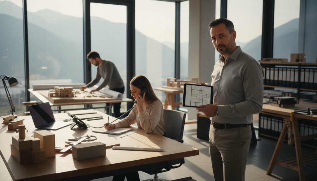 KI Telefonassistent für Architekten in Aktion